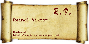 Reindl Viktor névjegykártya